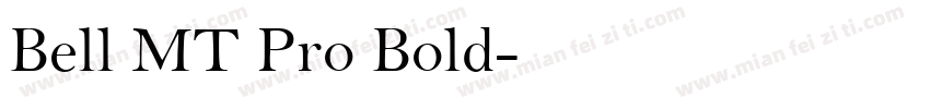 Bell MT Pro Bold字体转换